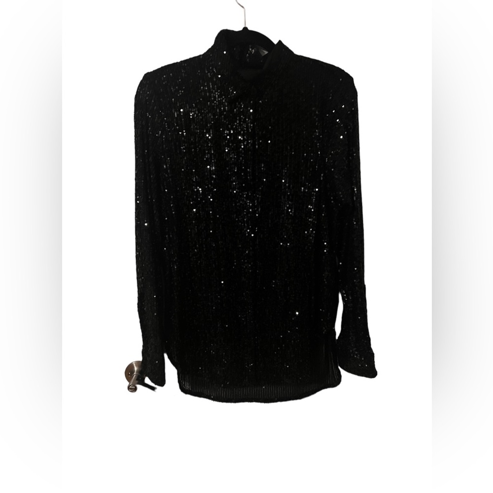 Calvin Klein Sequined Snap Shirt/Jacket Size M/L